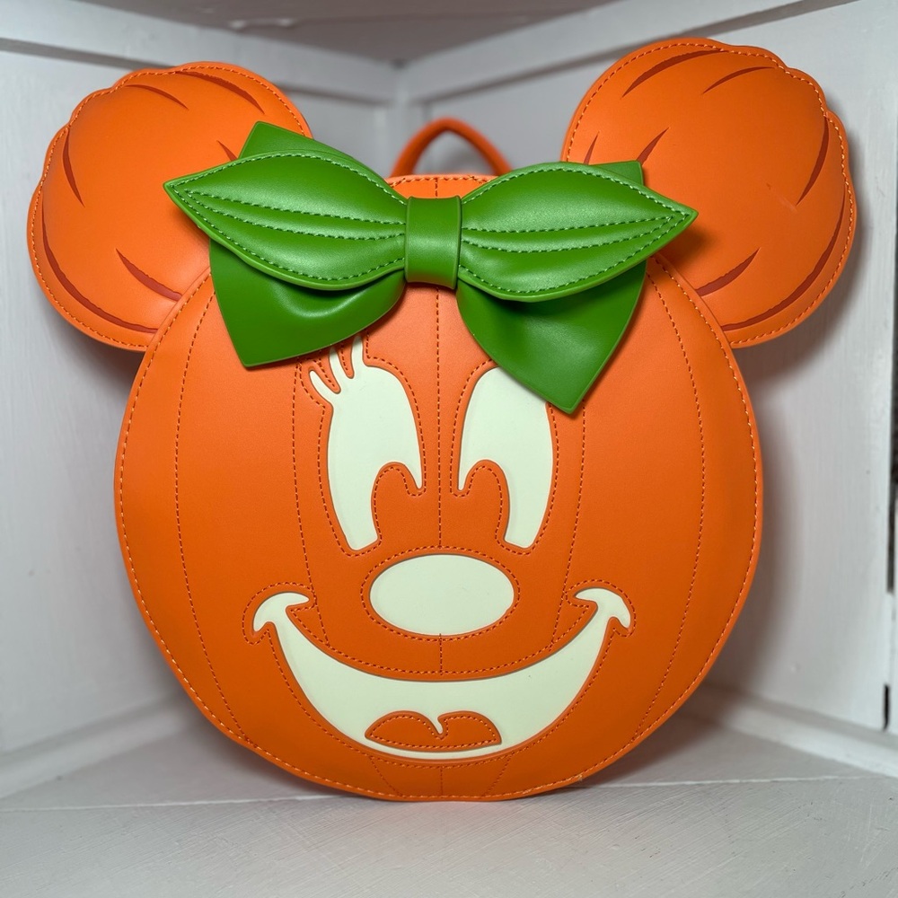 Loungefly Disney Pumpkin Mini Backpack + Matching Ears NWT 🎃✨